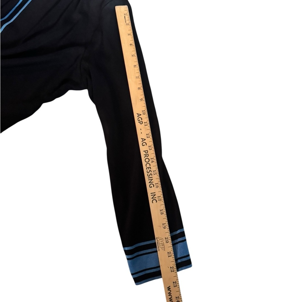 Misook Exclusively 2-Piece Knit Set Black Blue Trim Cardigan & Tank Top XL B459 - Picture 11 of 12